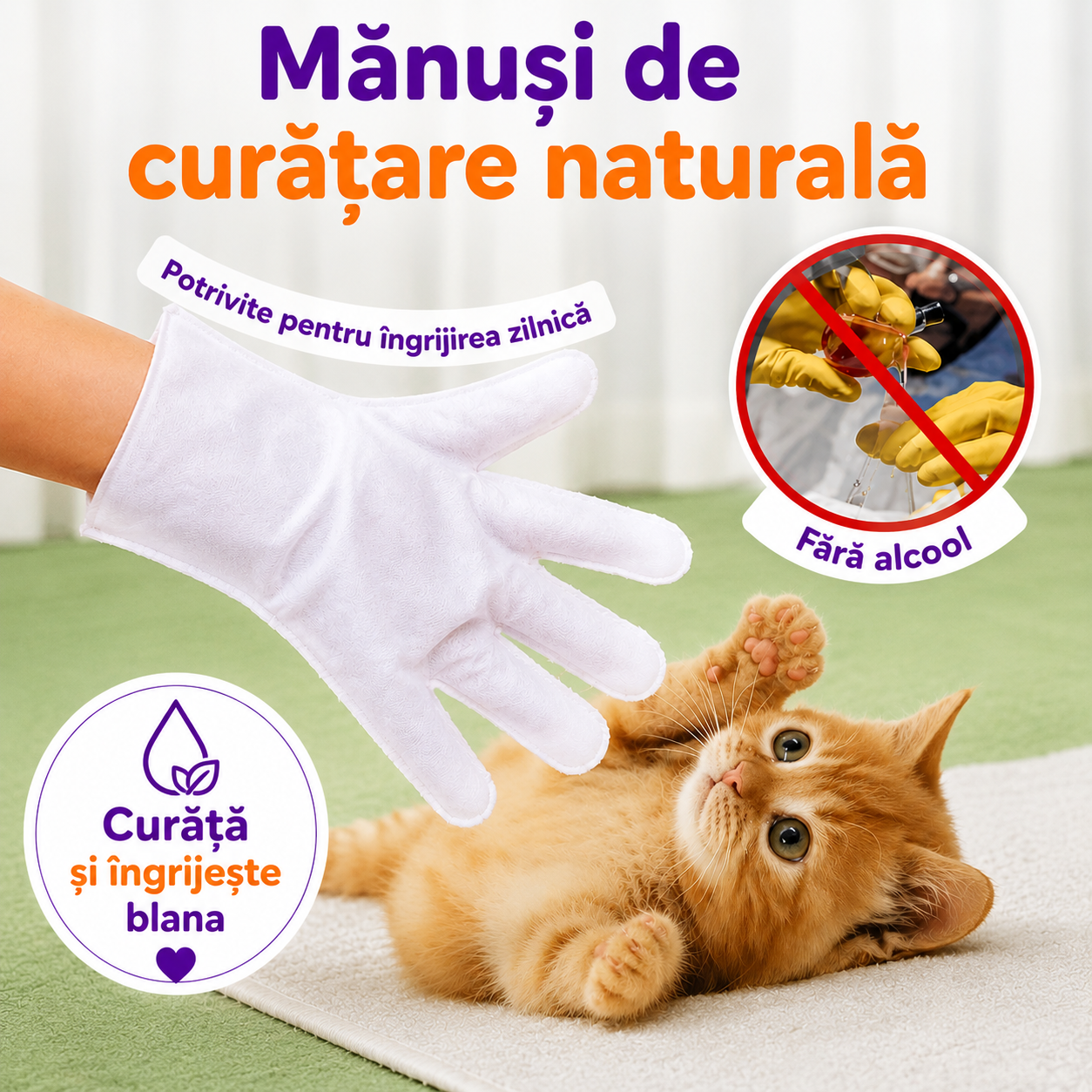 Mănuși de Curățare pentru Câini și Pisici