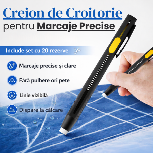 Creion de Croitorie Ac Air-Solubil pentru Marcaje Precise Include set cu 20 rezerve.png__PID:d4d83029-24cf-4dcb-bb49-525923ca506d