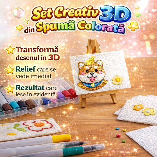 Set Creativ 3D din Spumă Colorată