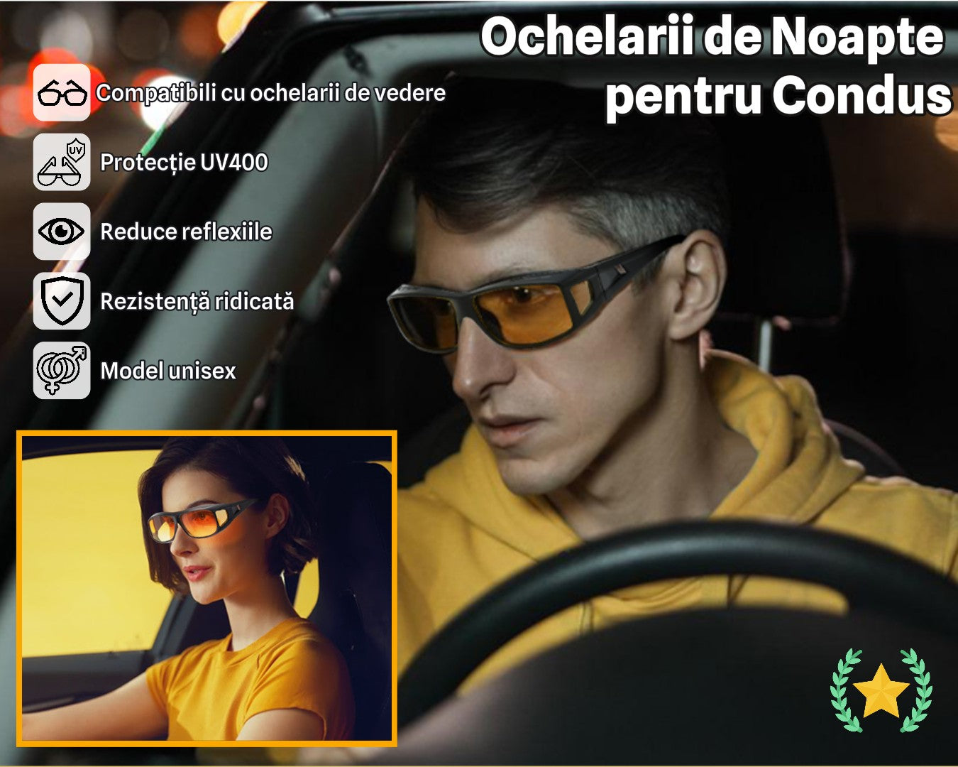 Ochelari de Noapte pentru Condus