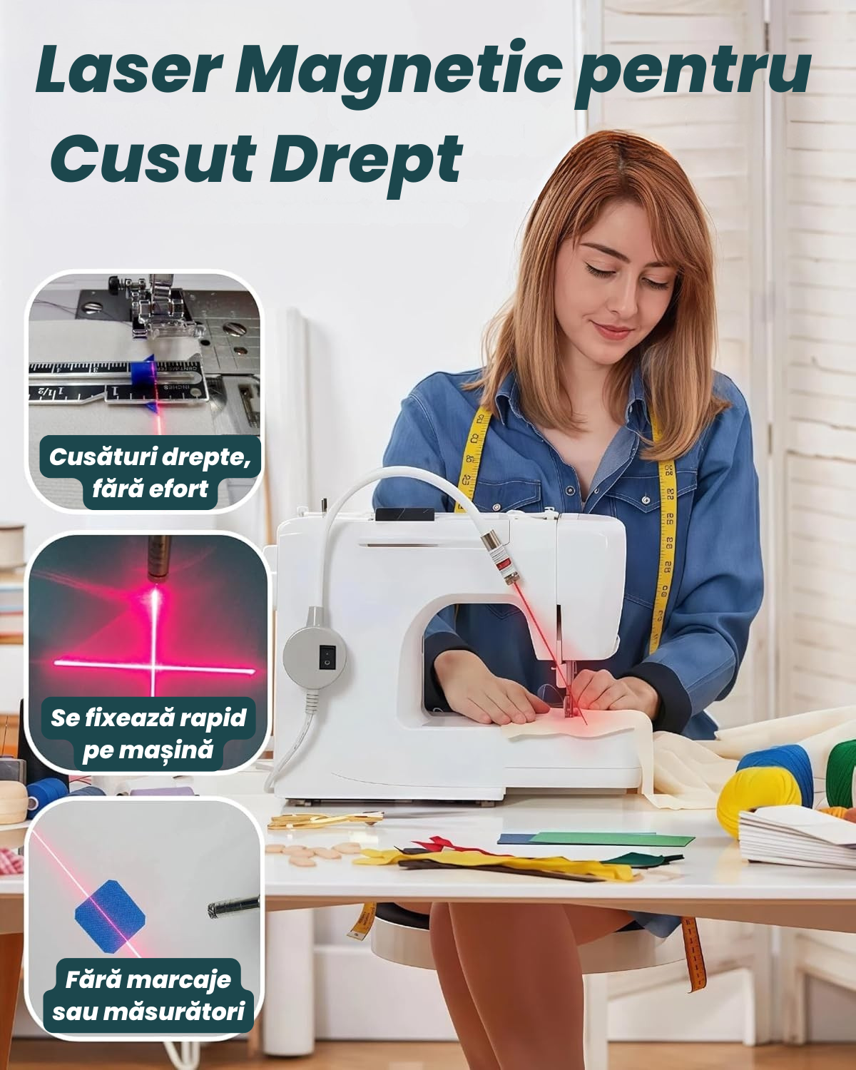 Laser Magnetic pentru Cusut Drept